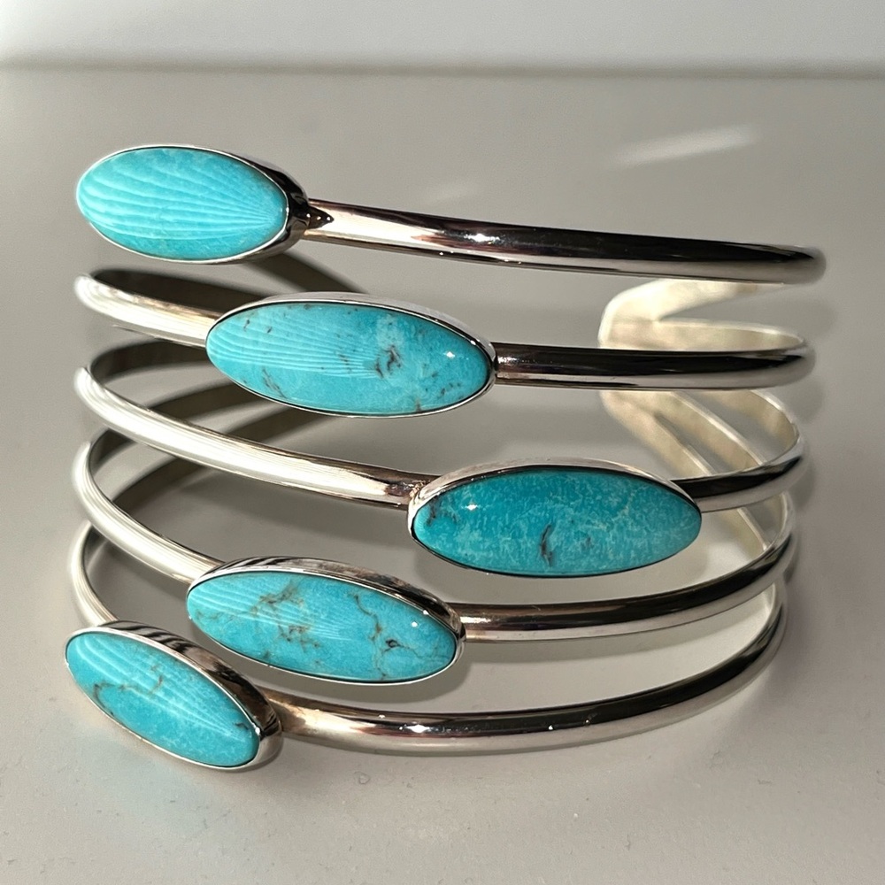 Silver and Turquoise Cuff Bracelet